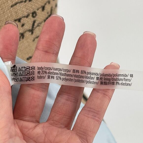 Victoria's Secret Swim Ruffle Bikini Top One Shoulder Padded Lemons Large Blue - Picture 8 of 8